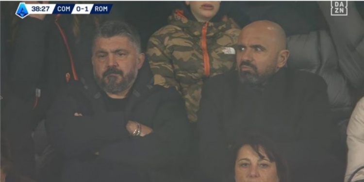 海星体育平台-罗体：加图索现场观战科莫vs罗马，考察罗马球员的表现